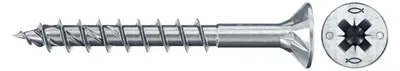 Produktbild von fischer Spanplattenschraube PowerFast, FPF II CZP 4,0 x 35 BC 300 Senkkopf mit Kreuzschlitz PZ Teilgewinde galvanisch verzinkt, blau passiviert, 300 Stück