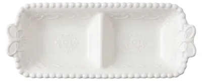 Productafbeelding van Clayre & Eef Decoratieve schaal, wit, keramiek