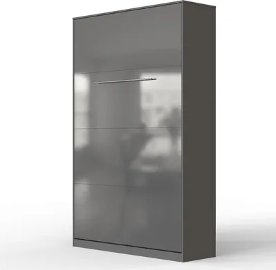 Produktbild von SMARTBett Schrankbett Standard  Anthrazit/Anthrazit Hochglanzfront 120 Vertikal