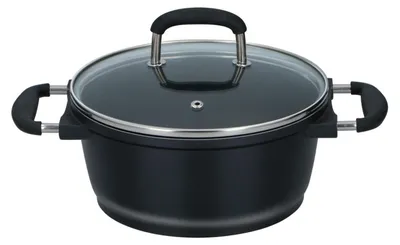 Produktbild von 2x Alpina Aluguss Topf D20xH9,5cm Profi Kochen Küche Töpfe 2er Set