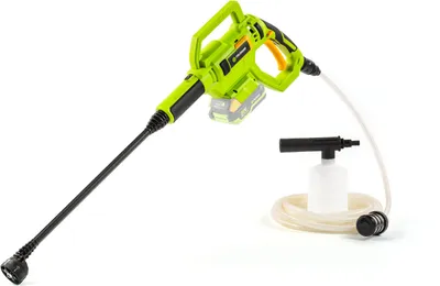 Obrázek produktu pro FIELDMANN FDW 70905-0 Aku tlaková myčka, Li-Ion 1× 20 V, Pracovní tlak 22 bar, Průtok 2,5 l / min, 2 režimy nízký (7 bar) / vysoký tlak (25 bar)