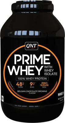 Immagine prodotto di QNT Prime Whey 2000 g cioccolato-brownie / Proteine del siero di latte / 100% proteine del siero di latte in gusti deliziosi senza zuccheri aggiunti