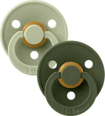 Obrázek produktu pro BIBS Colour dudlíky z přírodního kaučuku 2 ks vel. 2 Sage / Hunter Green