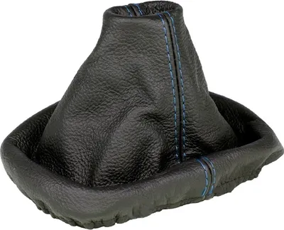 Produktbild von Schaltsack Schaltmanschette passend für VW Golf 4 IV Bora 100% Echtleder Schwarz Blau