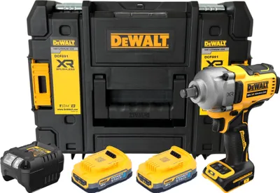 Obrázok produktu pre Akumulátorový rázový uťahovák DeWalt DCF 891 E2T 18 V 1084 Nm 1/2" bez kefiek + 2x akumulátor Powerstack 1,7 Ah + nabíjačka + TSTAK