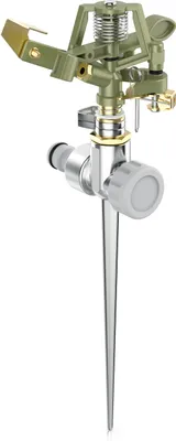 Produktbild von Brandson Kreisregner Intervall-Sprinkler, Rasensprenger mit Pulsation, 360° Impulsregner, für Flächen bis 450 m², (1-St), Rasensprinkler, 12m Reichweite, Gardena kompatibel