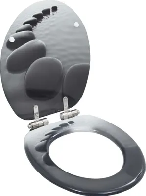 Obrázek produktu pro vidaXL Toaletní sedátka 2 ks s poklopem s měkkým zavíráním MDF design kámen
