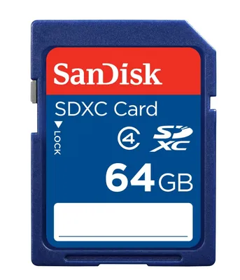 Zdjęcie produktu dla SanDisk 64GB SDXC, 64 GB, SDXC, Klasa 4, 200 MB/s, Odporny na wstrząsy, Wodoodporny, Niebieski
