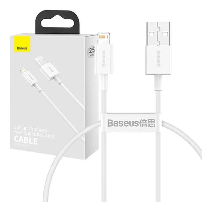 Produktbild von Baseus Superior Series Kabel USB auf Lightning, 2,4A, 0,25m (weiß)