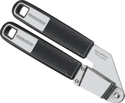 Image de Presse-ail 18 cm en acier inoxydable antidérapant, argent/noir
