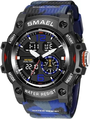 Produktbild von Digitaluhr für Herren mit Wecker,Stoppuhr,Licht,Datum-Sport Armbanduhr mit Silikonarmband