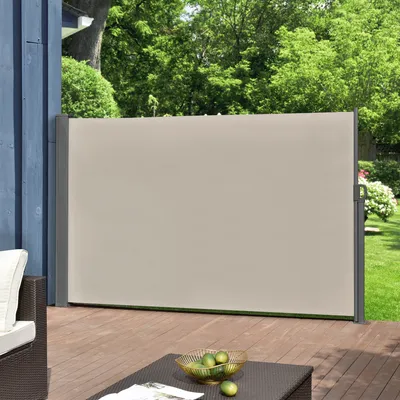 Immagine prodotto di Tenda da sole laterale 160x300cm beige tenda da sole con protezione dal sole e dal vento [pro.tec]