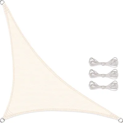 Zdjęcie produktu dla Tent BASIC HDPE trójkątny 3x3x4,25, kolor kremowo-biały, polietylen o wysokiej gęstości 150 g/m²