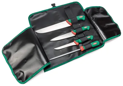 Schlachtermesser-Set, 4-teilig, 27 cm, Edelstahl, Silber