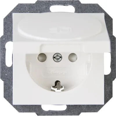 Produktbild von Kopp Steckdose mit Deckel ATHENIS reinweiß, 940129087