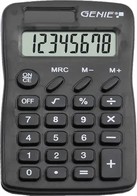 Image de Genie 12592 GENIE Taschenrechner 825   8-stellig                 schwarz