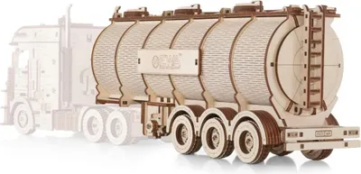 Image de puzzle 3D, Road King Truck Trailer (char), EWA, bois, 251 pices