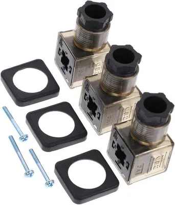Immagine prodotto di Presa con spia luminosa e connettore DIN 43650 - Set da 3 pezzi