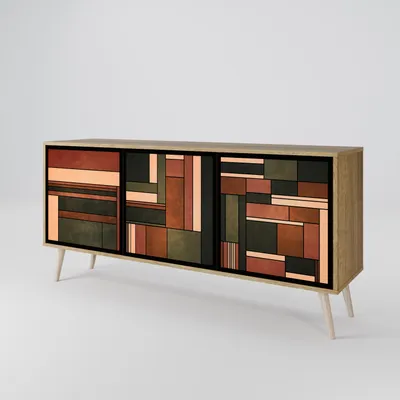 Immagine prodotto di Spacerebels cassettiera a 3 ante - credenza cassettiera - credenza alta - mobile armadio - soggiorno camera da letto - 57,5×111×42 (HxLxP)