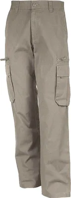 Produktbild von Kariban Herren Cargo Hose Stoffhose Freizeit Arbeitshose Cargohose, Größe:52, Farbe:Beige