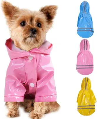 Produktbild von Im Freienwelpen Haustier Regenmantel mit Hauben Wasserdichten Jacken Polyurethanreflektierendem Regenmantel für Hunde Katzen Kleid Kleidung