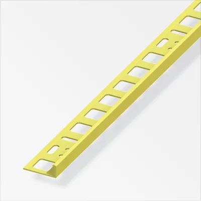 Produktbild von Alfer Fliesenprofil Messing gestanzt roh, 1m Länge, 8x21mm, Kantenschutz für Fliesen