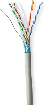 Produktbild von Nedis CAT6 Netzwerkkabel Rolle - Solid - F/UTP - CCA - 50.0 m - Innen - Rund - PVC - Grau - Pull Box - ausziehbar