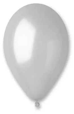 Image de Ballons métalliques argentés 20 cm, lot de 100 - Godan