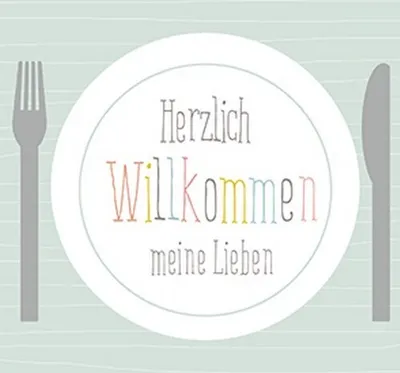 Produktbild von 20 Servietten Meine Lieben - Einladung zum Essen 33x33cm