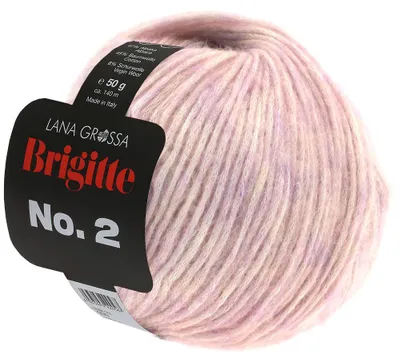 Produktbild von Lana Grossa BRIGITTE NO. 2 Wolle 50 g 140 m Alpaka Baumwolle Strickgarn Farbe 012 - Altrosa