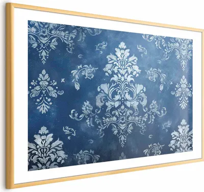 Produktbild von Posterpapier Poster - Retro Ornament in Worn Blues 42x29.7 cm Muster f-H-10009-ao-a