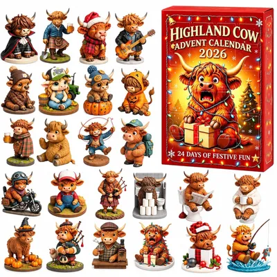Produktbild von Highland Cow Adventskalender 2026 24 Tage Weihnachtskalender 2026