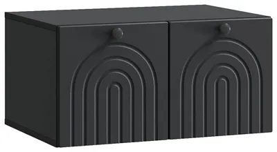 Image de Meuble TV mural vidaXL, noir, 59,5 x 41 x 30 cm