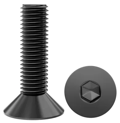 Productafbeelding van 50 Stuks binnenzeskant Senkkopfschroeven M4x8mm, Zwart Roestvrij Staal