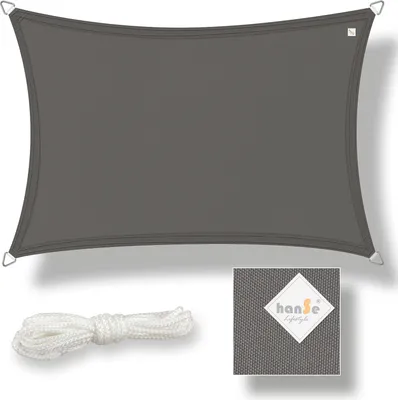 Produktbild von hanSe® Marken Sonnensegel 100% Polyester Rechteck 2x4 m Graphit