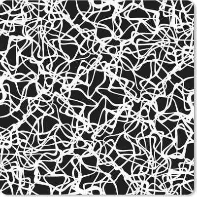 Produktbild von MuchoWow® Mauspad Mousepad Muster - Abstrakt - Schwarz und Weiß 30x30 cm - Mousepads - Maus Mat - Pad - Mausunterlage - Gaming