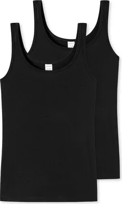 Produktbild von Schiesser Damen 2 er Pack Trägertop Gr. 36  schwarz