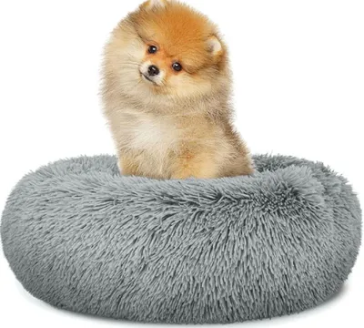 Produktbild von Weiches, vielseitiges Kuschelbett für Hunde und Katzen, 40 cm - Hellgrau