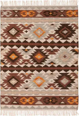 Produktbild von Handgewebter Kelim Wollteppich Zohra Bunt, Maße:200 x 300 cm