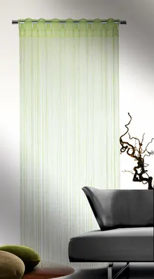 Produktbild von Fransenstore mit Stangendurchzug von Albani: Größe (HxB): 245x90cm Farbe: Grün