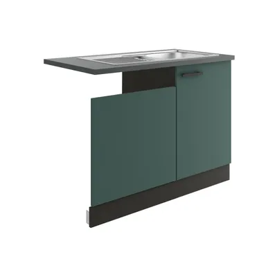Produktbild von Optifit Spülenschrank inkl Spüle Geschirrspülerblende für teilintegrierten Geschirrspüler Verona405 BxTxH 110 x 60 x 84,