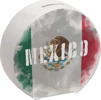 Produktbild von Spardose mit Mexiko-Flagge im Used Look - Sparschwein für Urlauber