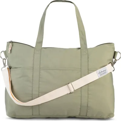Produktbild von fabrizio Reisetasche graugrün mit Reißverschluss-Hauptfach und Trolley-Aufsteckfunktion