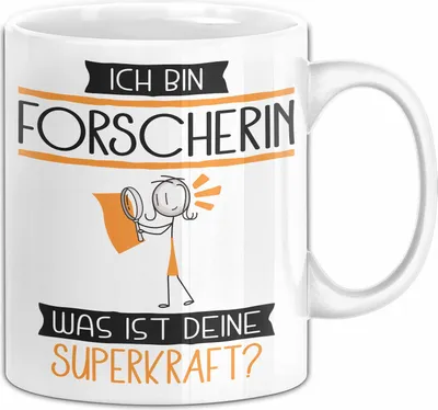 Produktbild von Forscherin Geschenk Tasse Ich Bin Forscherin Was Ist Deine Superkraft Geschenkidee Lustig Geburtstag Weihnachten (Weiß)