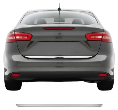 Image de Garniture de Hayon Coffre pour Ford Focus Berline 2014-2018 acier inox, Image générée par une IA