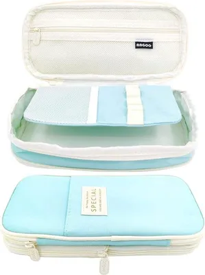 Image de Trousse pour écolières, grande capacité, bleu foncé