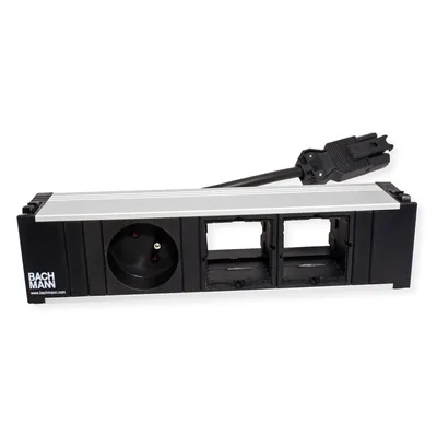 Obrázek produktu pro Bachmann 912.009, Modulární, Hliník, Černá, 1 AC zásuvky / AC zásuvek, Typ E