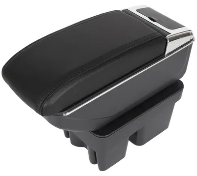 Image de Accoudoir central en cuir, noir, compatible avec VW Golf 7 VII (2012-2020)