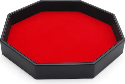 Produktbild von BELLE VOUS Würfelbrett aus Kunstleder und Samt - Oktagon Würfelteller Würfelschale - Würfelunterlage für Tischspiele wie Kniffel DND D&D - Dice Tray in