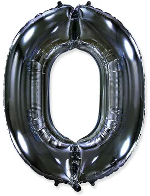 Zdjęcie produktu dla Balon foliowy cyfra 0 - czarny - 102 cm